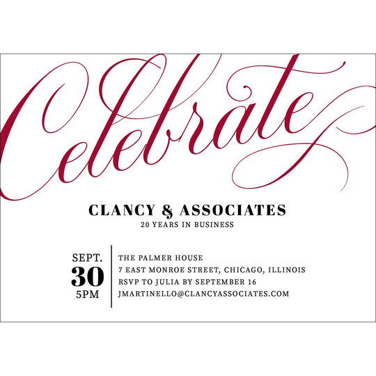 Script Celebrate Invitations